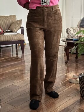Brandon Thomas suede trousers